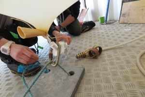 Instruments attached